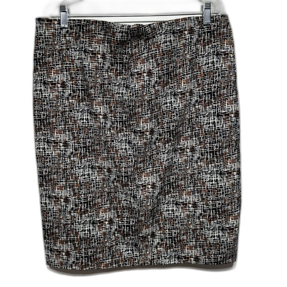 Olivia & Grace Pencil Skirt Stretch Black & White Print Business Wear size XL